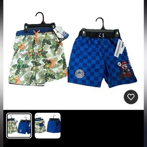 Mario & TMNT swim trunks size  6/7